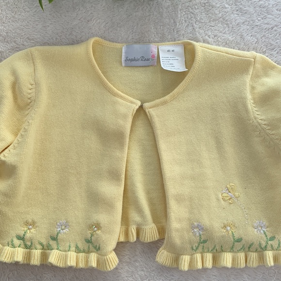 Sophie Rose Yellow Sweater Shrug Cardigan 4T EUC - Picture 11 of 13